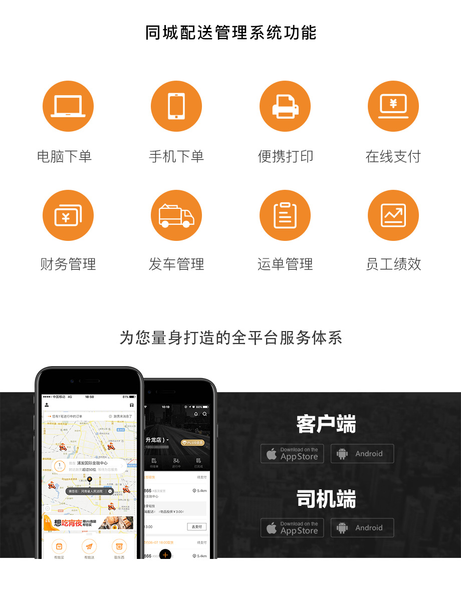 同城配送管理系统的功能